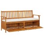 Banco de almacenaje con cojín madera maciza de acacia 170 cm de vidaXL, Bancos de jardín - Ref: Foro24-316738, Precio: 293,15...
