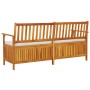 Banco de almacenaje con cojín madera maciza de acacia 170 cm de vidaXL, Bancos de jardín - Ref: Foro24-316738, Precio: 293,15...
