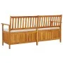 Storage bench with cushion solid acacia wood 170 cm by vidaXL, garden benches - Ref: Foro24-316738, Price: 288,09 €, Discount: %