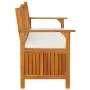 Storage bench with cushion solid acacia wood 170 cm by vidaXL, garden benches - Ref: Foro24-316738, Price: 288,09 €, Discount: %