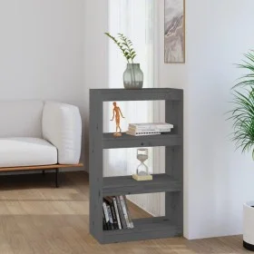 Regal/Raumteiler aus grauem Kiefernholz, 60 x 30 x 103,5 cm von vidaXL, Bücherregale und Regale - Ref: Foro24-808165, Preis: ...