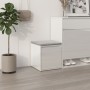 Glänzend weißes Sperrholz Hocker Schublade 40,5x40x40 cm von vidaXL, Aufbewahrungskörbe - Ref: Foro24-808780, Preis: 62,92 €,...