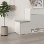 Plywood white glossy stool box 40.5x40x40 cm by vidaXL, Storage baskets - Ref: Foro24-808780, Price: 62,92 €, Discount: %