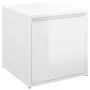 Glänzend weißes Sperrholz Hocker Schublade 40,5x40x40 cm von vidaXL, Aufbewahrungskörbe - Ref: Foro24-808780, Preis: 61,78 €,...
