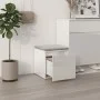 Glänzend weißes Sperrholz Hocker Schublade 40,5x40x40 cm von vidaXL, Aufbewahrungskörbe - Ref: Foro24-808780, Preis: 61,78 €,...