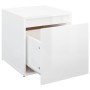 Glänzend weißes Sperrholz Hocker Schublade 40,5x40x40 cm von vidaXL, Aufbewahrungskörbe - Ref: Foro24-808780, Preis: 62,92 €,...