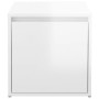 Glänzend weißes Sperrholz Hocker Schublade 40,5x40x40 cm von vidaXL, Aufbewahrungskörbe - Ref: Foro24-808780, Preis: 62,92 €,...