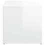 Glänzend weißes Sperrholz Hocker Schublade 40,5x40x40 cm von vidaXL, Aufbewahrungskörbe - Ref: Foro24-808780, Preis: 62,92 €,...