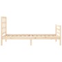 Bed frame with solid wood headboard 100x200 cm by vidaXL, Beds and slatted bases - Ref: Foro24-3193976, Price: 108,45 €, Disc...