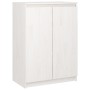 Sideboard aus massivem weißem Kiefernholz, 60 x 36 x 84 cm von vidaXL, Sideboards - Ref: Foro24-808109, Preis: 101,05 €, Raba...