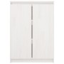 Sideboard aus massivem weißem Kiefernholz, 60 x 36 x 84 cm von vidaXL, Sideboards - Ref: Foro24-808109, Preis: 101,05 €, Raba...