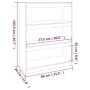 White pine wood shelf/space divider 80x30x103.5cm by vidaXL, Bookcases and shelves - Ref: Foro24-808189, Price: 78,99 €, Disc...