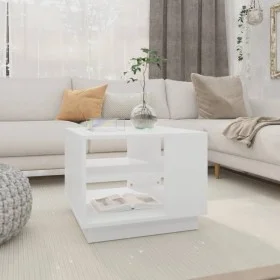White engineered wood coffee table 55x55x43 cm by vidaXL, Coffee table - Ref: Foro24-810289, Price: 50,71 €, Discount: %