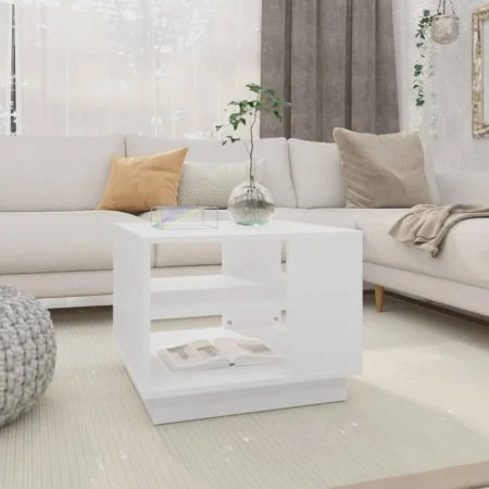 Mesa de centro madera de ingeniería blanca 55x55x43 cm de vidaXL, Mesas de centro - Ref: Foro24-810289, Precio: 50,66 €, Desc...
