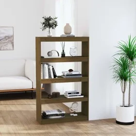 Honey brown pine shelf/space divider 80x30x135.5 cm by vidaXL, Bookcases and shelves - Ref: Foro24-808196, Price: 73,42 €, Di...