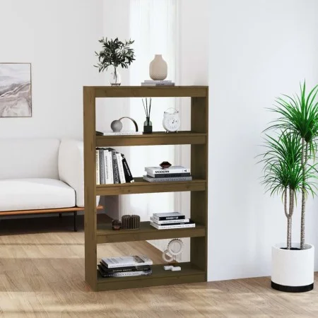 Honey brown pine shelf/space divider 80x30x135.5 cm by vidaXL, Bookcases and shelves - Ref: Foro24-808196, Price: 73,42 €, Di...