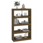 Honey brown pine shelf/space divider 80x30x135.5 cm by vidaXL, Bookcases and shelves - Ref: Foro24-808196, Price: 74,15 €, Di...