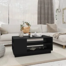 Black engineered wood coffee table 102x55x43 cm by vidaXL, Coffee table - Ref: Foro24-810281, Price: 65,33 €, Discount: %