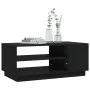 Black engineered wood coffee table 102x55x43 cm by vidaXL, Coffee table - Ref: Foro24-810281, Price: 65,33 €, Discount: %