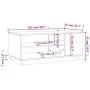 Schwarzer Couchtisch aus Holzwerkstoff, 102 x 55 x 43 cm von vidaXL, Couchtisch - Ref: Foro24-810281, Preis: 65,33 €, Rabatt: %