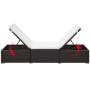 Lounger with brown synthetic rattan cushion by vidaXL, Loungers - Ref: Foro24-44403, Price: 165,48 €, Discount: %