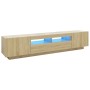 TV-Schrank mit LED-Leuchten, Farbe Sonoma-Eiche, 200 x 35 x 40 cm von vidaXL, TV-Möbel - Ref: Foro24-3081909, Preis: 120,20 €...