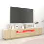 TV-Schrank mit LED-Leuchten, Farbe Sonoma-Eiche, 200 x 35 x 40 cm von vidaXL, TV-Möbel - Ref: Foro24-3081909, Preis: 120,20 €...