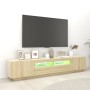 TV-Schrank mit LED-Leuchten, Farbe Sonoma-Eiche, 200 x 35 x 40 cm von vidaXL, TV-Möbel - Ref: Foro24-3081909, Preis: 120,20 €...