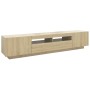 TV-Schrank mit LED-Leuchten, Farbe Sonoma-Eiche, 200 x 35 x 40 cm von vidaXL, TV-Möbel - Ref: Foro24-3081909, Preis: 120,20 €...