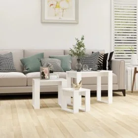 Stackable tables 3 pieces white plywood by vidaXL, Side tables - Ref: Foro24-808603, Price: 47,92 €, Discount: %