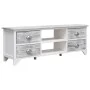 White and gray paulownia wood TV cabinet 108x30x40 cm by vidaXL, TV Furniture - Ref: Foro24-338513, Price: 101,95 €, Discount: %