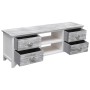 Weißer und grauer TV-Schrank aus Paulownia-Holz, 108 x 30 x 40 cm von vidaXL, TV-Möbel - Ref: Foro24-338513, Preis: 103,07 €,...