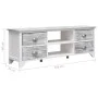 Weißer und grauer TV-Schrank aus Paulownia-Holz, 108 x 30 x 40 cm von vidaXL, TV-Möbel - Ref: Foro24-338513, Preis: 101,95 €,...