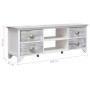 Weißer und grauer TV-Schrank aus Paulownia-Holz, 108 x 30 x 40 cm von vidaXL, TV-Möbel - Ref: Foro24-338513, Preis: 103,07 €,...