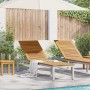 Tumbona Gris 200x55x35 cm de Madera Maciza de Acacia de , Tumbonas - Ref: Foro24-4010621, Precio: 197,31 €