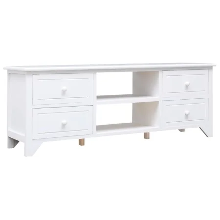 TV-Schrank aus massivem Paulownia-Holz, weiß, 108 x 30 x 40 cm von vidaXL, TV-Möbel - Ref: Foro24-338517, Preis: 101,42 €, Ra...