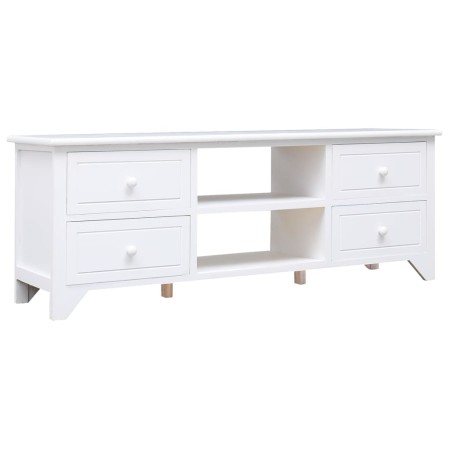 TV-Schrank aus massivem Paulownia-Holz, weiß, 108 x 30 x 40 cm von vidaXL, TV-Möbel - Ref: Foro24-338517, Preis: 102,21 €, Ra...