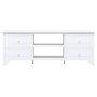 Mueble para TV madera maciza de paulownia blanco 108x30x40 cm de vidaXL, Muebles TV - Ref: Foro24-338517, Precio: 102,12 €, D...