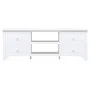 TV-Schrank aus massivem Paulownia-Holz, weiß, 108 x 30 x 40 cm von vidaXL, TV-Möbel - Ref: Foro24-338517, Preis: 101,42 €, Ra...