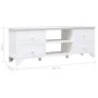 TV-Schrank aus massivem Paulownia-Holz, weiß, 108 x 30 x 40 cm von vidaXL, TV-Möbel - Ref: Foro24-338517, Preis: 101,42 €, Ra...