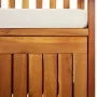 Solid acacia wood storage bench with cushion, 148 cm by vidaXL, garden benches - Ref: Foro24-316737, Price: 260,50 €, Discoun...