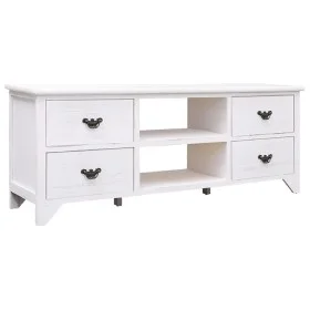 Antique white paulownia wood TV cabinet 108x30x40 cm by vidaXL, TV Furniture - Ref: Foro24-338522, Price: 101,24 €, Discount: %