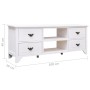 Antiker TV-Schrank aus weißem Paulownia-Holz, 108 x 30 x 40 cm von vidaXL, TV-Möbel - Ref: Foro24-338522, Preis: 102,00 €, Ra...