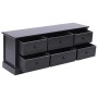 Schwarzer TV-Schrank aus massivem Paulownia-Holz, 108 x 30 x 40 cm von vidaXL, TV-Möbel - Ref: Foro24-338528, Preis: 125,91 €...