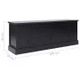 Mueble para TV madera maciza de paulownia negro 108x30x40 cm de vidaXL, Muebles TV - Ref: Foro24-338528, Precio: 124,93 €, De...