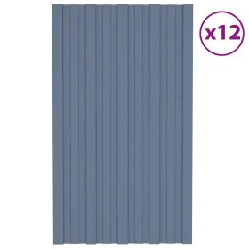 Verzinktes Stahldachpaneel grau 12 Stück 80x45 cm von vidaXL, Decke - Ref: Foro24-317201, Preis: 51,68 €, Rabatt: %