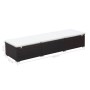 Lounger with brown synthetic rattan cushion by vidaXL, Loungers - Ref: Foro24-44403, Price: 165,48 €, Discount: %