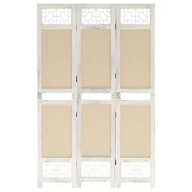 Divider screen with 3 cream fabric panels 105x165 cm by vidaXL, Room dividers - Ref: Foro24-338558, Price: 55,88 €, Discount: %