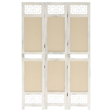 Divider screen with 3 cream fabric panels 105x165 cm by vidaXL, Room dividers - Ref: Foro24-338558, Price: 62,61 €, Discount: %
