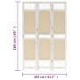Divider screen with 3 cream fabric panels 105x165 cm by vidaXL, Room dividers - Ref: Foro24-338558, Price: 62,61 €, Discount: %